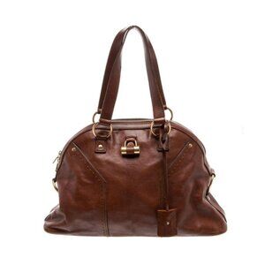 ✨ Yves Saint Laurent Rive Gauche Shoulder Bag in Rich Tobacco Brown ✨